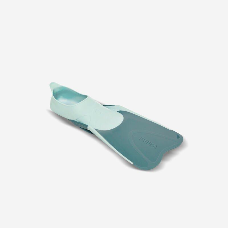 Kids Snorkelling Mask Snorkel Fins Set Snk 500, Green, No Color, medium