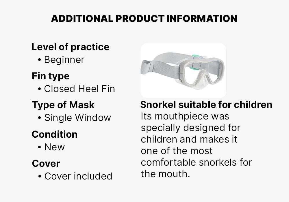 Kids Snorkelling Mask Snorkel Fins Set Snk 500, Green, , large image number 1