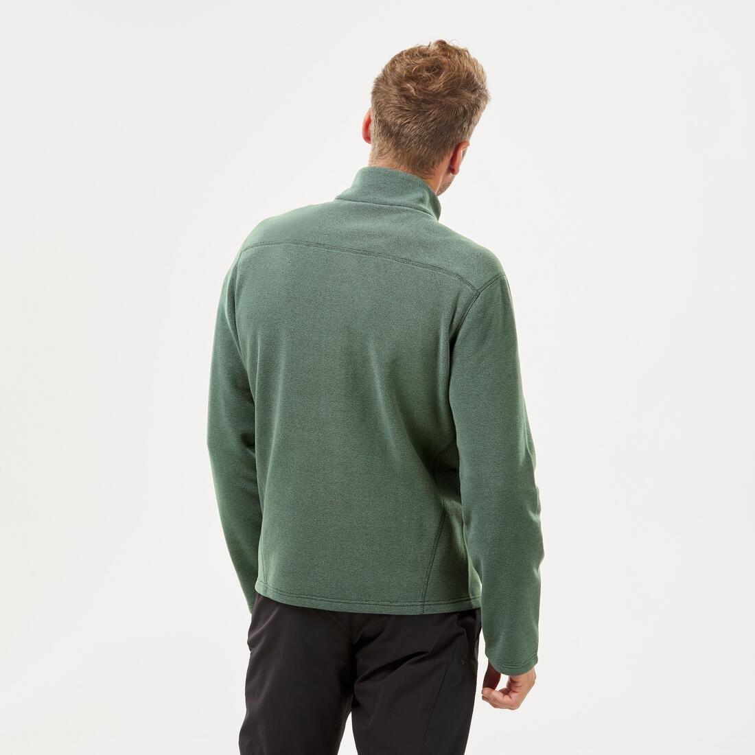 EUCALYPTUS GREEN Men's Hiking Fleece Jacket  mh100, No Color, large image number 12