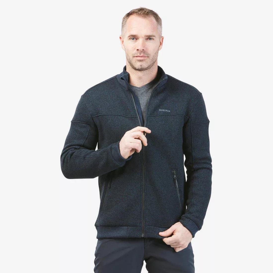 Men Warm Hiking Fleece - NH100, Navy, No Color, medium