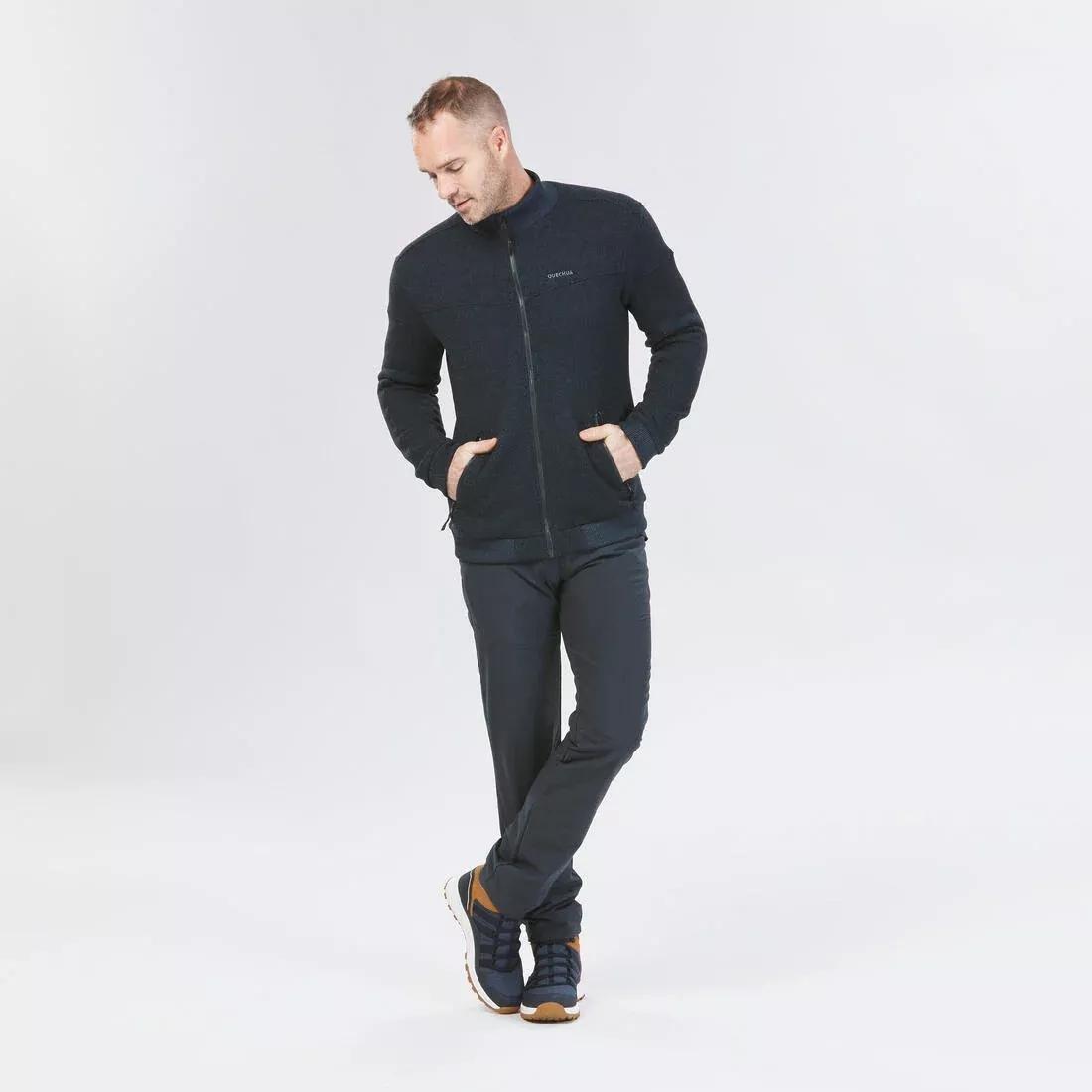 Men Warm Hiking Fleece - NH100, Navy, No Color, medium