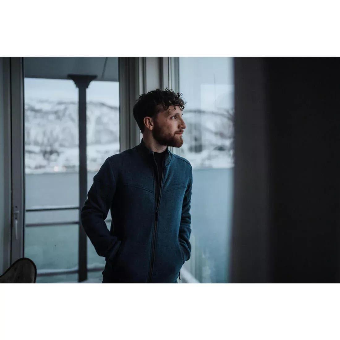 Men Warm Hiking Fleece - NH100, Navy, No Color, large image number 8