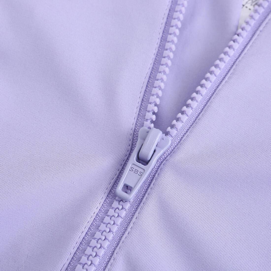 One-Piece Long-Sleeve Skirt Swimsuit, Purple, No Color, large image number 11