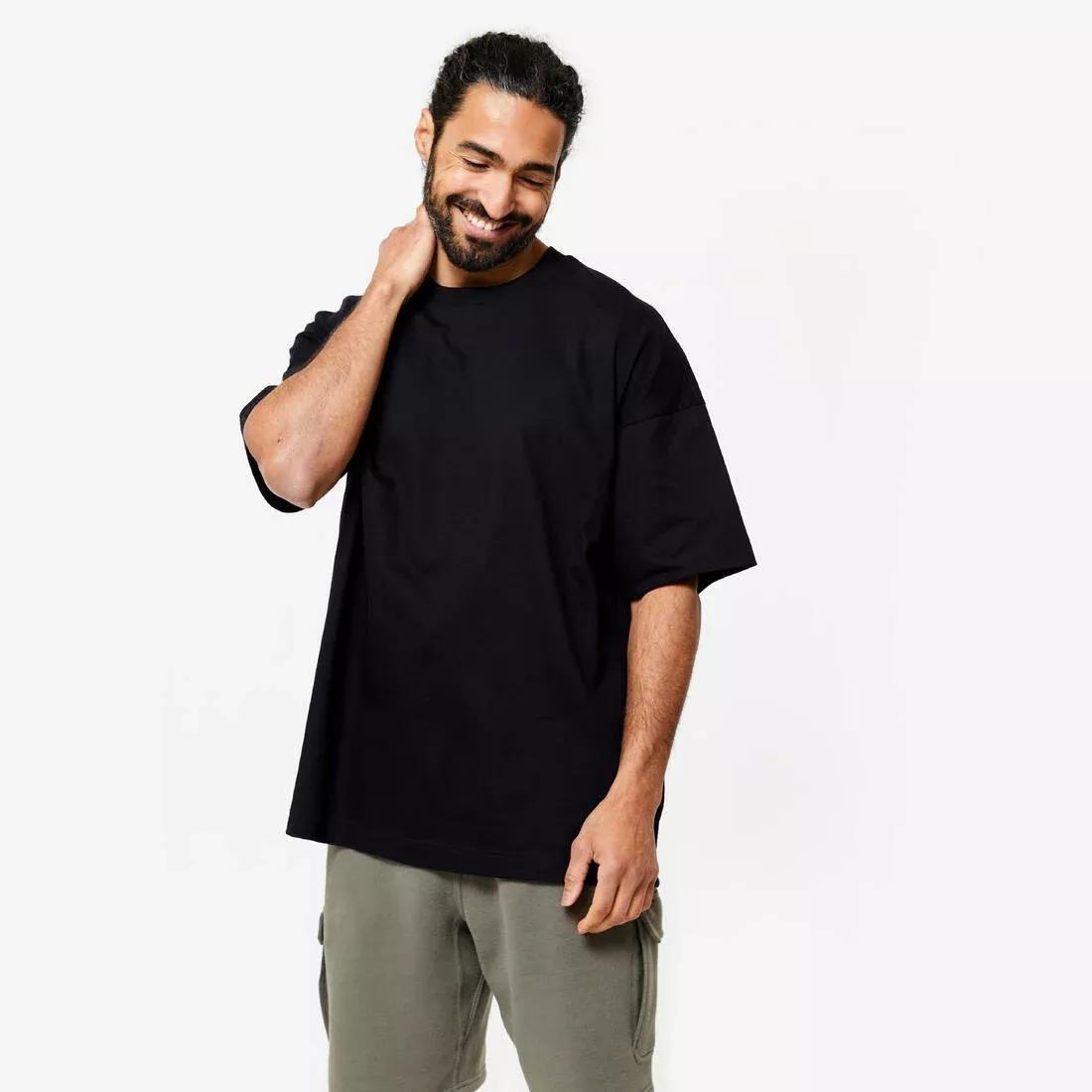 BLACK Men's Loose-Fit Fitness T-Shirt 520 - Black, No Color, large image number 0