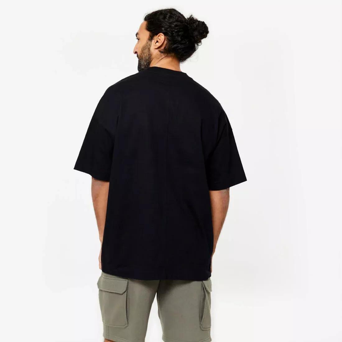 BLACK Men's Loose-Fit Fitness T-Shirt 520 - Black, No Color, large image number 3