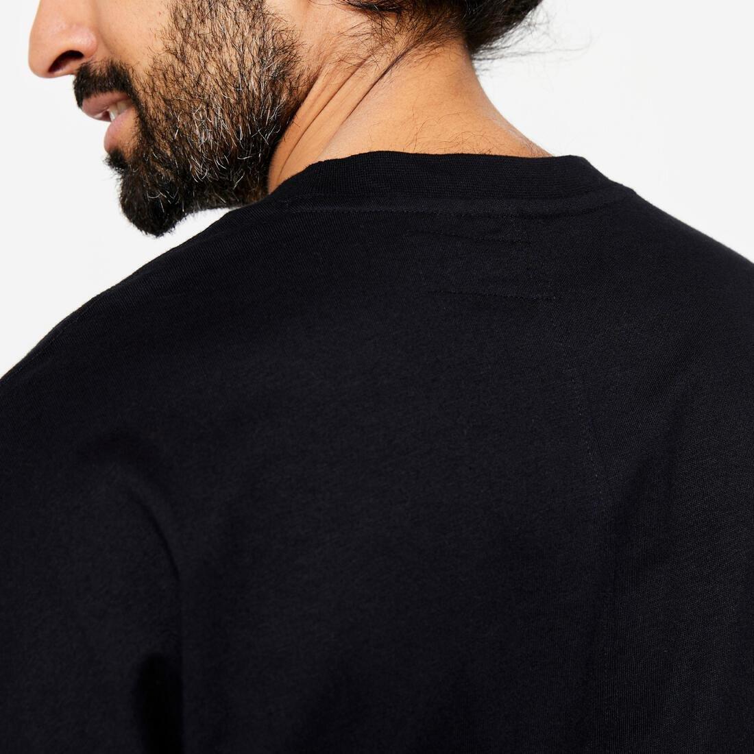 BLACK Men's Loose-Fit Fitness T-Shirt 520 - Black, No Color, large image number 5