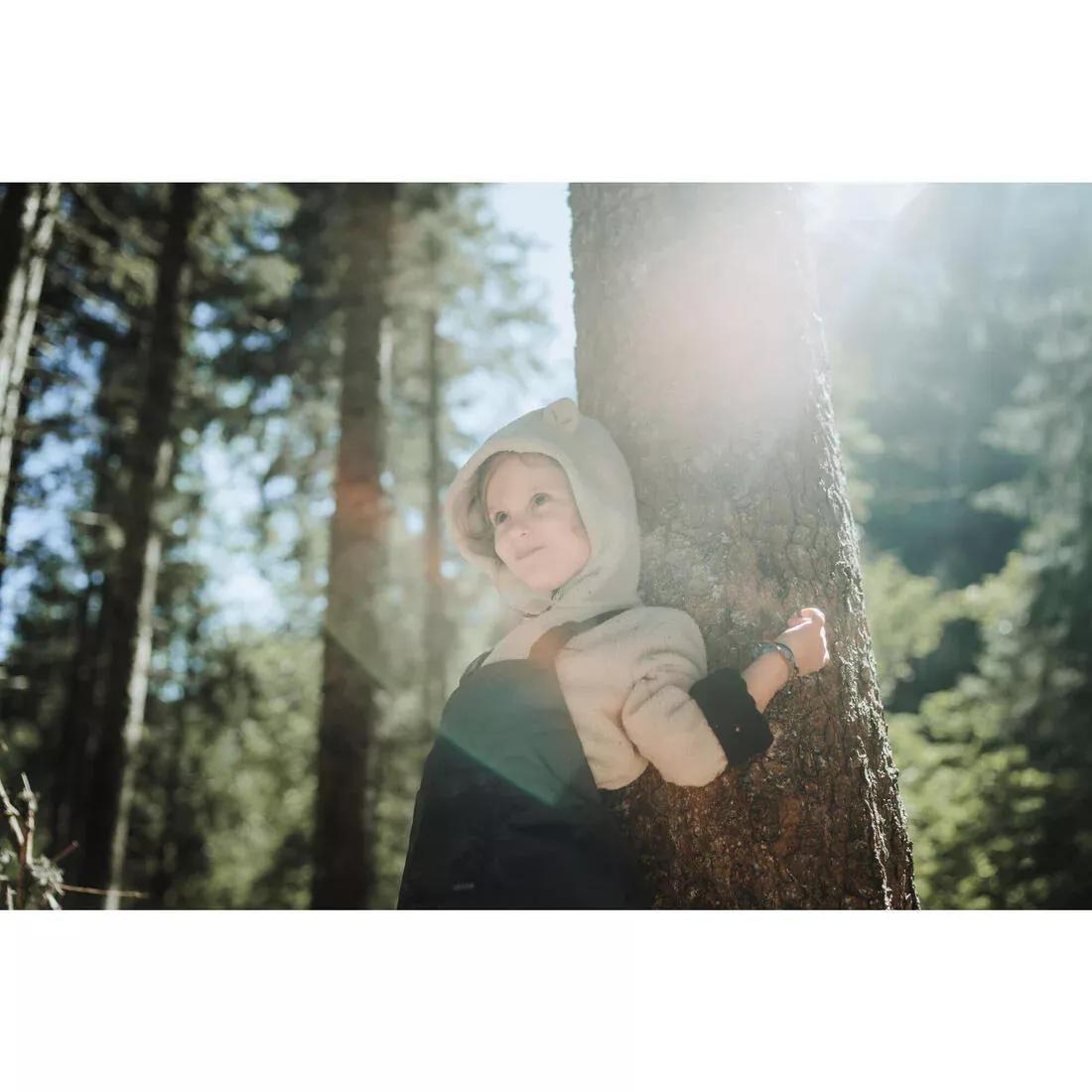 LINEN BEIGE Kids' Hiking Fleece - MH500 KID Beige - Ages 2-6, No Color, large image number 1