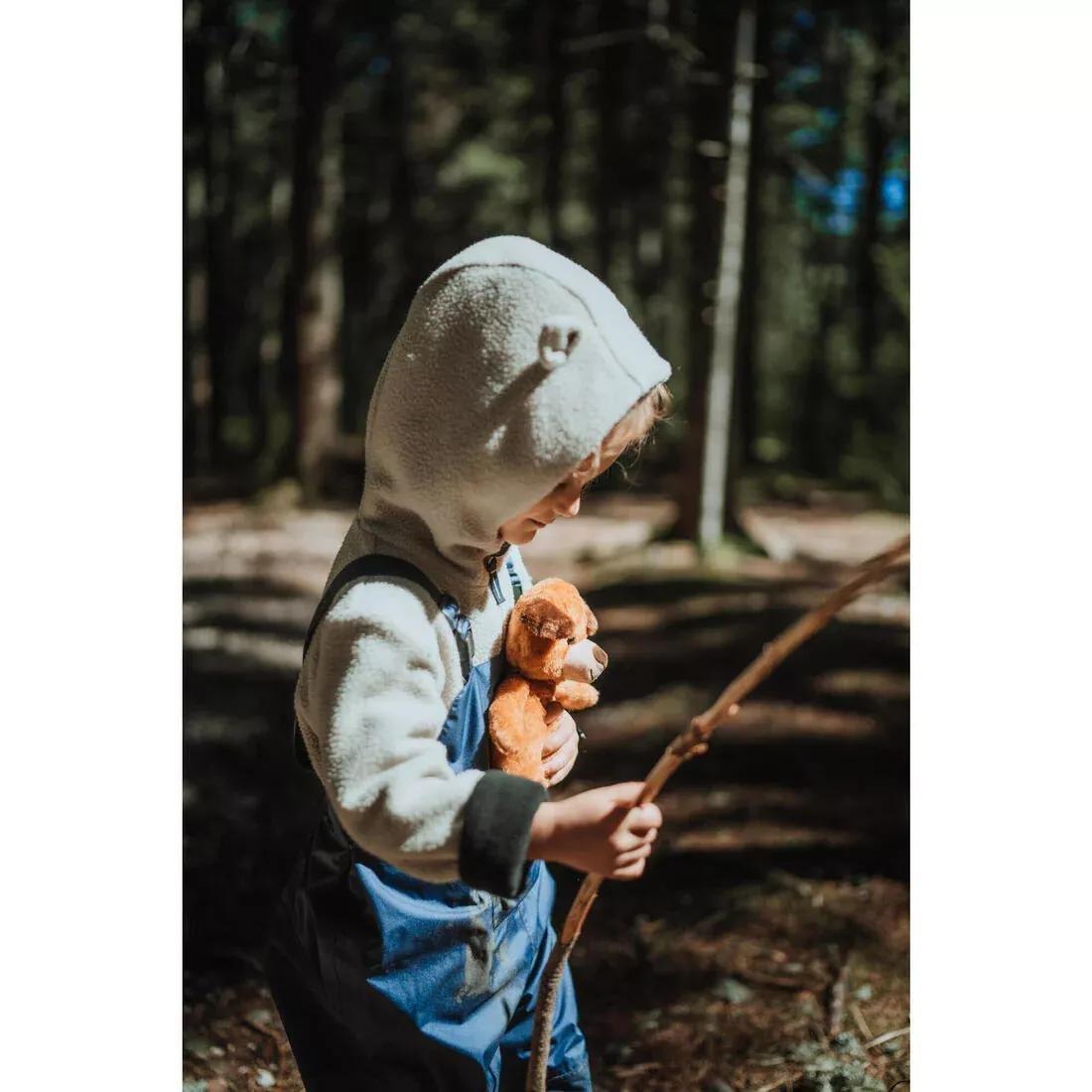 LINEN BEIGE Kids' Hiking Fleece - MH500 KID Beige - Ages 2-6, No Color, large image number 2