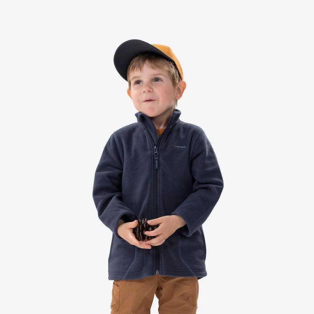 Hiking fleece jacket - MH150 - children 2-6 years, navy blue, , medium