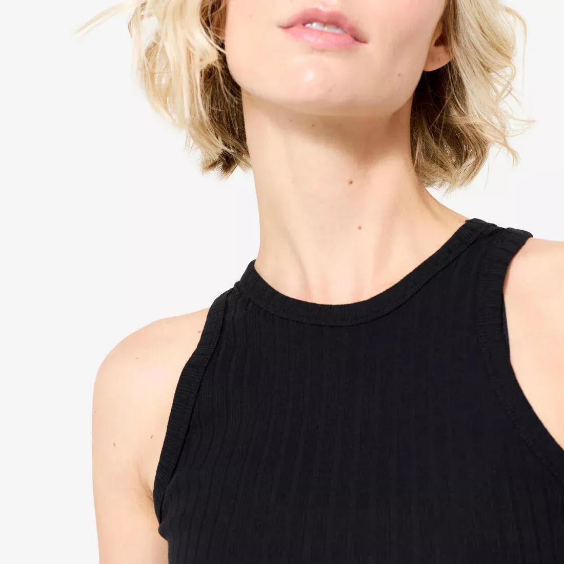 Women Cropped Tank Top, Black, No Color, large image number 5