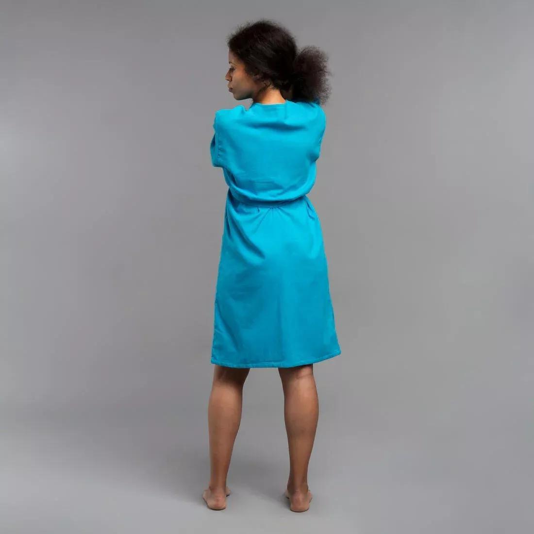 Unisex Cotton Pool Bathrobe, Turquoise, , large image number 3