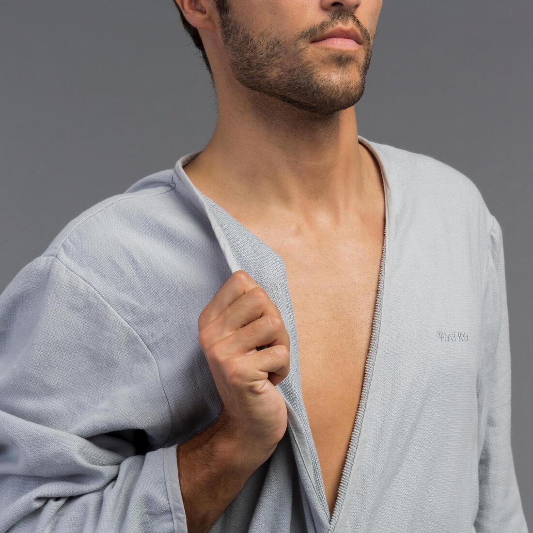 Unisex Cotton Pool Bathrobe, Turquoise, , large image number 10