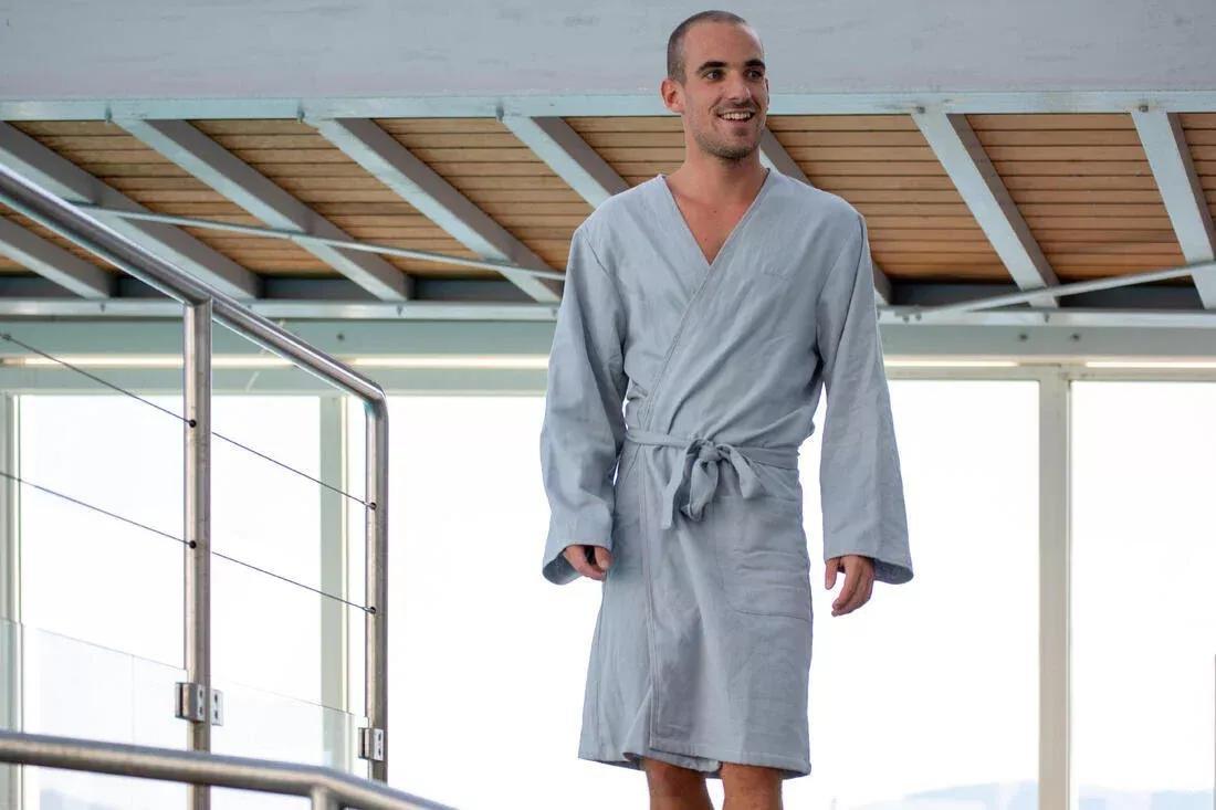 Unisex Cotton Pool Bathrobe, Turquoise, , large image number 11