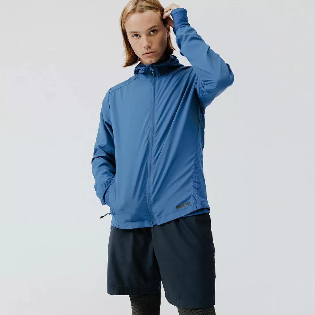 Men Run Wind Men Running Windproof Jacket, Deep Blue, , large image number 1