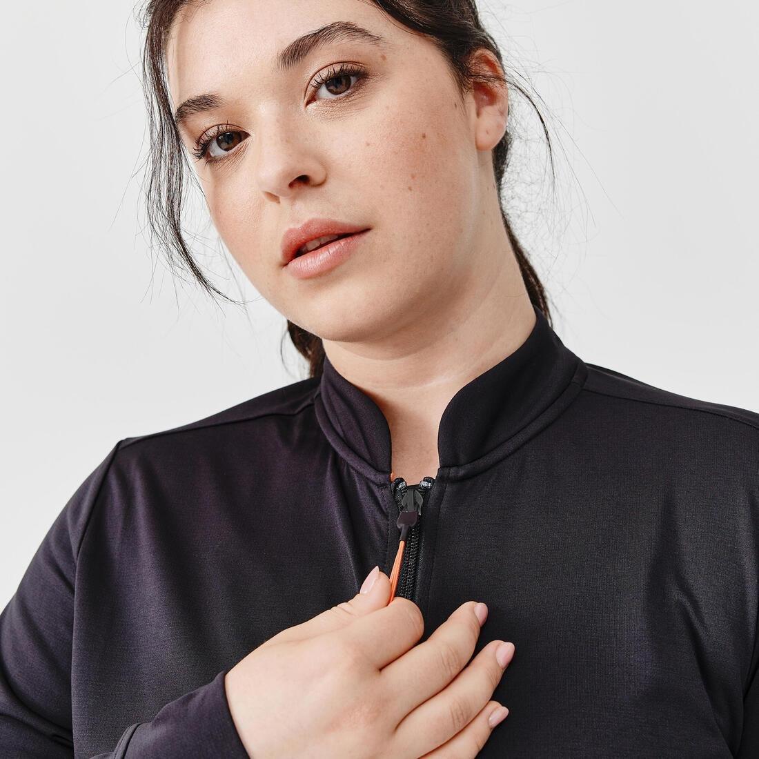 Women Running Jacket - Kiprun Run 100, Black, , large image number 5
