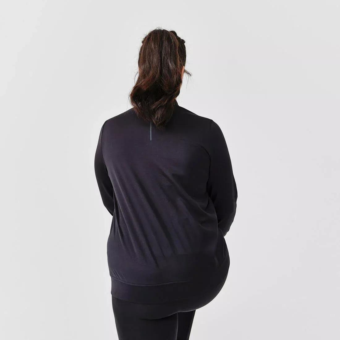 Women Running Jacket - Kiprun Run 100, Black, , large image number 6
