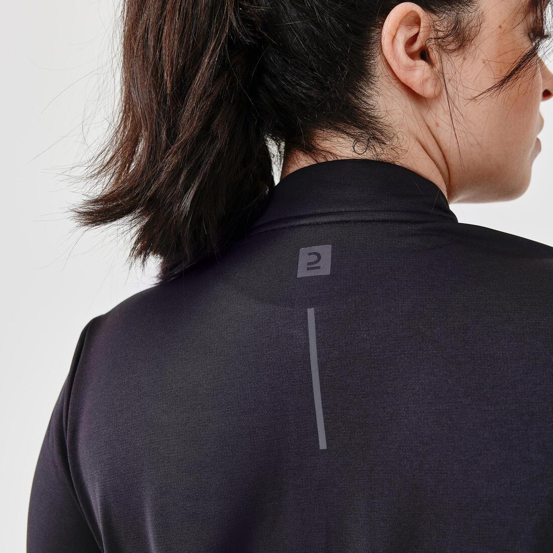 Women Running Jacket - Kiprun Run 100, Black, , large image number 7