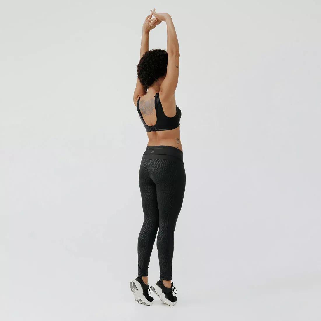 BLACK Women's Running Warm Long Leggings Warm+, No Color, large image number 2