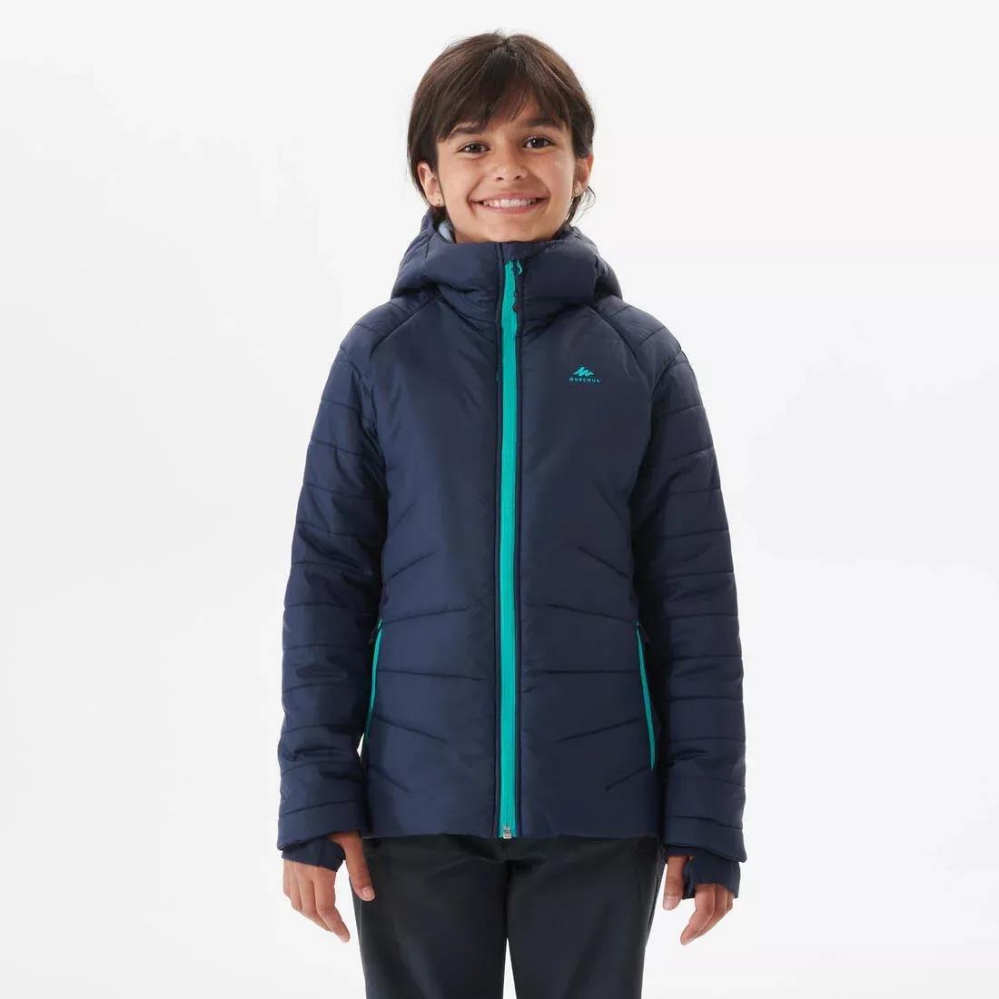 Unisex Kids Padded Hiking Jacket - Ages 7-15 Hybrid, Navy, , medium