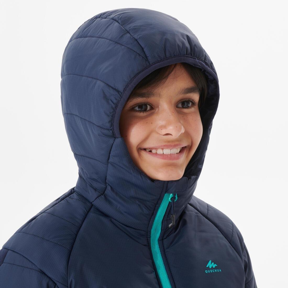 Unisex Kids Padded Hiking Jacket - Ages 7-15 Hybrid, Navy, , large image number 1