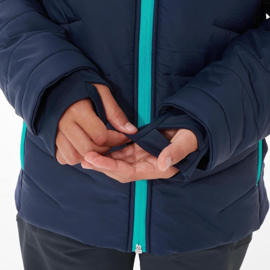 Unisex Kids Padded Hiking Jacket - Ages 7-15 Hybrid, Navy, No Color, large image number 3