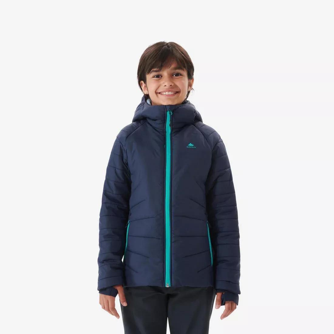 Unisex Kids Padded Hiking Jacket - Ages 7-15 Hybrid, Navy, No Color, large image number 4