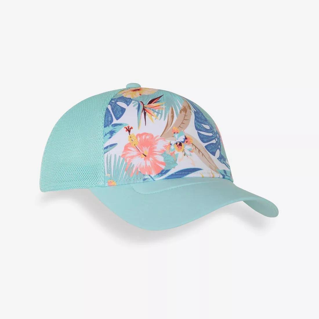 Kids Unisex Surfing Trucker Cap, Turquoise, No Color, large image number 0