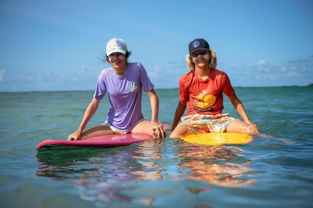 Kids Unisex Surfing Trucker Cap, Turquoise, No Color, large image number 2