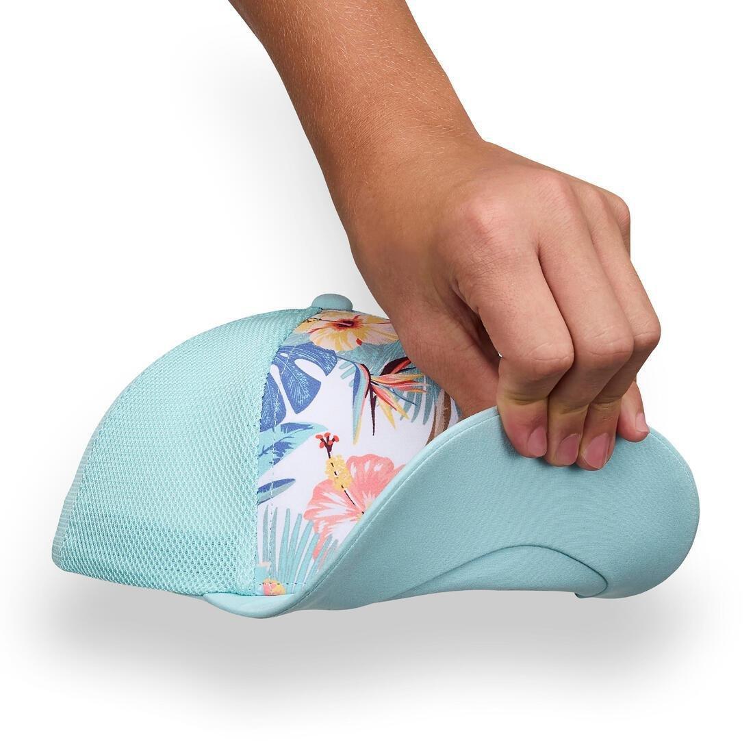 Kids Unisex Surfing Trucker Cap, Turquoise, No Color, large image number 9
