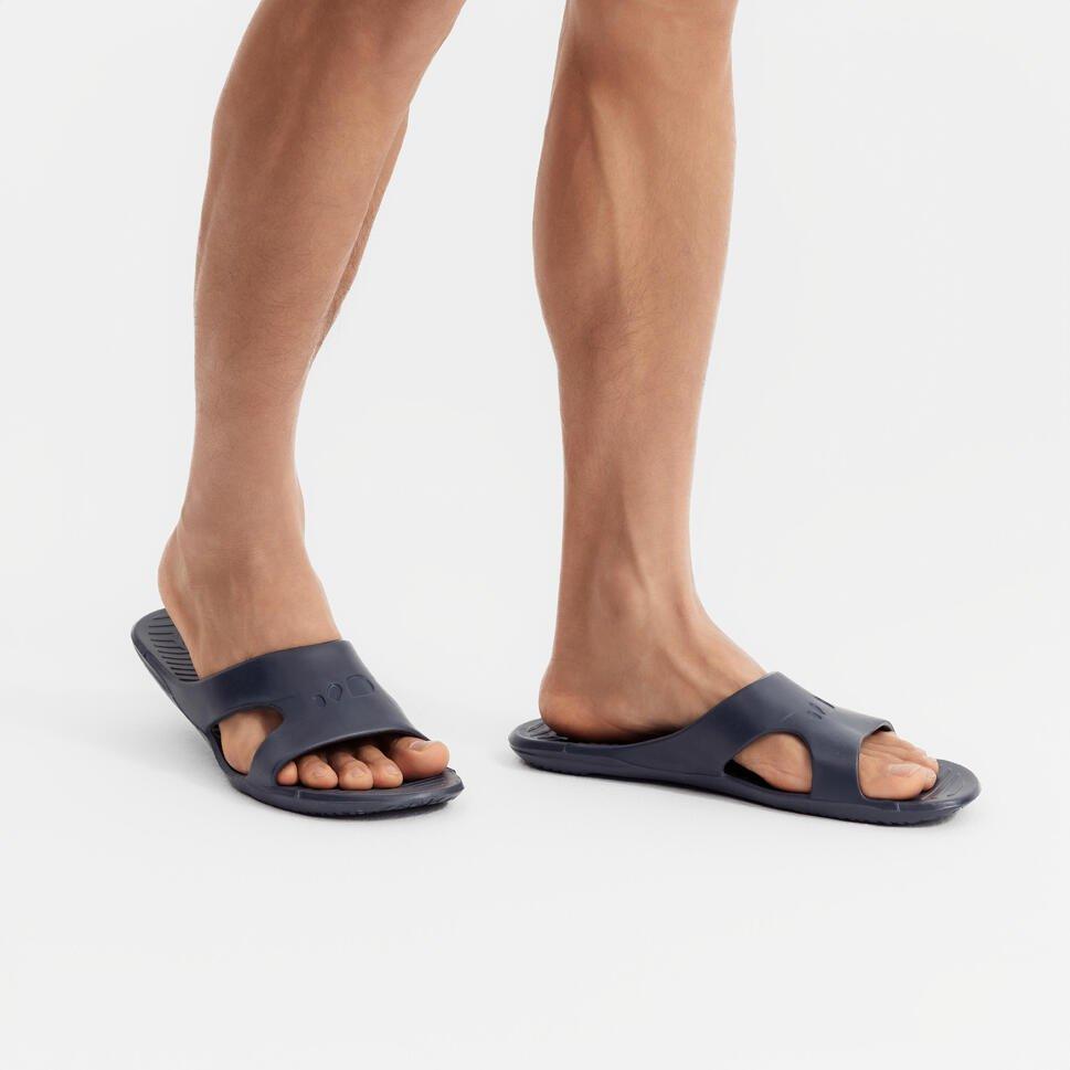 Men Pool Sandals - Basic Slap 100, Black, No Color, large image number 1