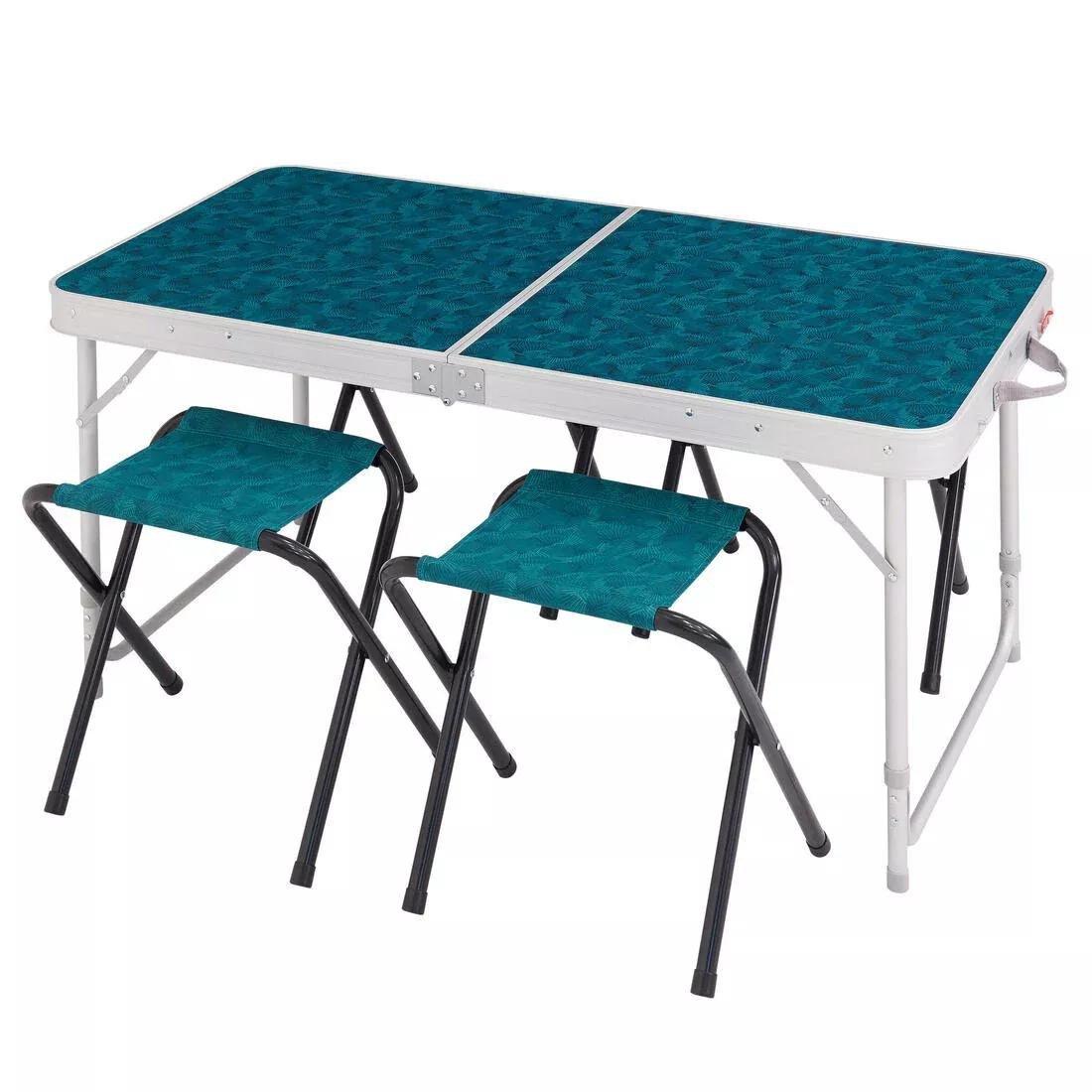 Folding Camping Table - 4 Stools - 4 To 6 People, No Color, large image number 11