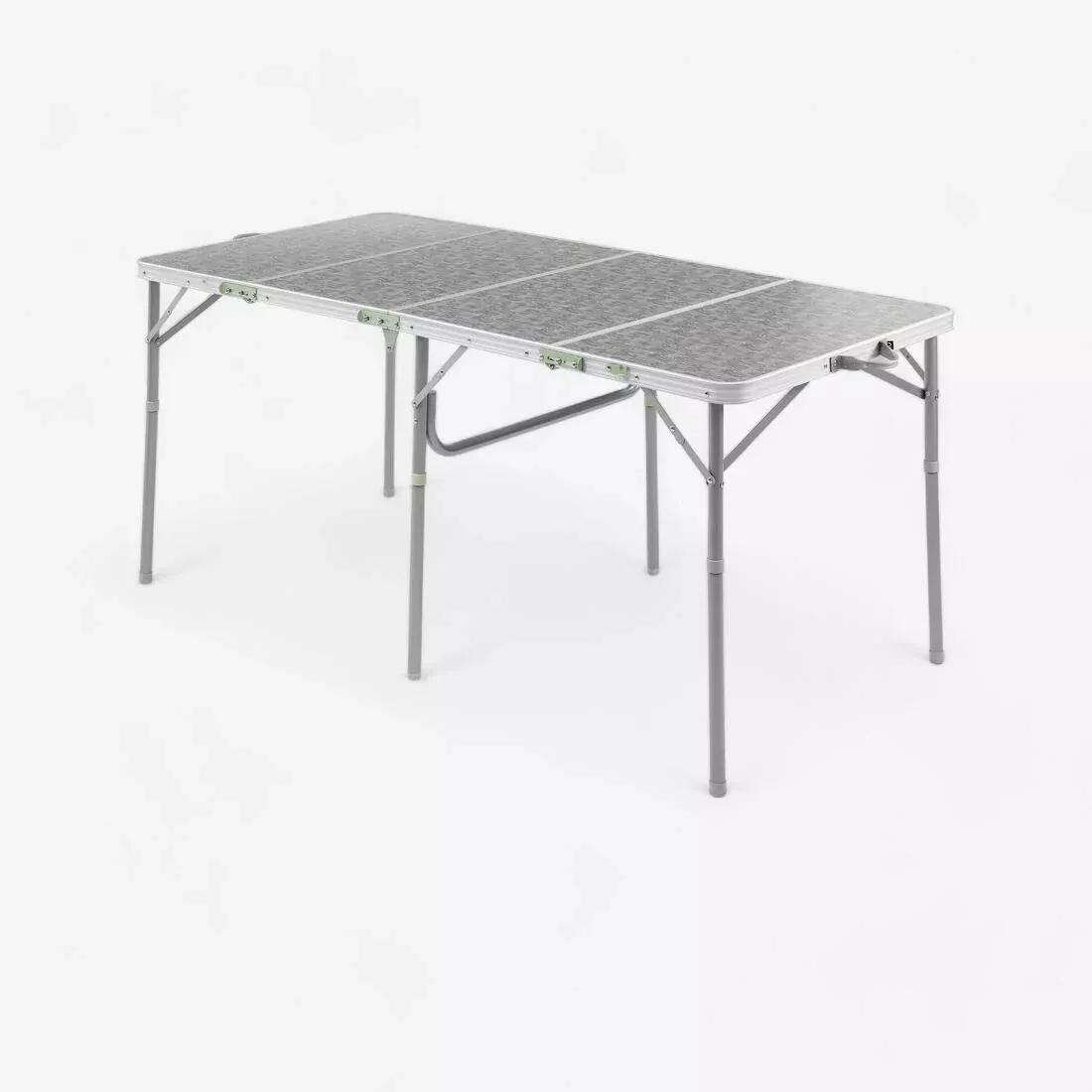 Large Folding Camping Table &ndash; 6 To 8 People, Silver, No Color, large image number 0