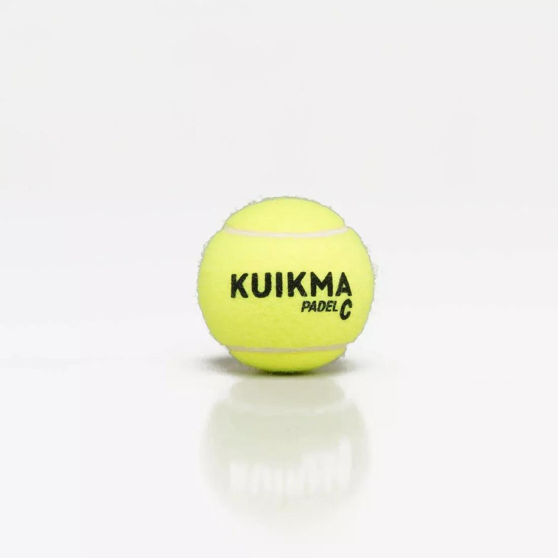 Pressurised Padel Balls - Kuikma PB Control - Pack Of 3, Yellow, No Color, large image number 4