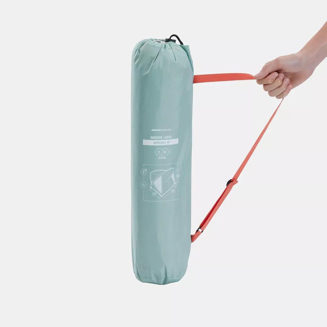 Camping Shelter with Poles - 4 person - Arpenaz 4P, Green, No Color, large image number 1