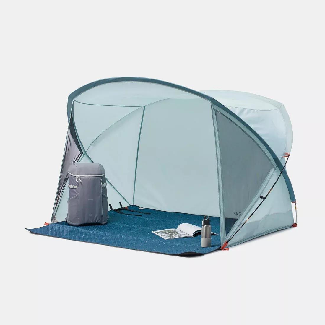 Camping Shelter with Poles - 4 person - Arpenaz 4P, Green, No Color, large image number 2