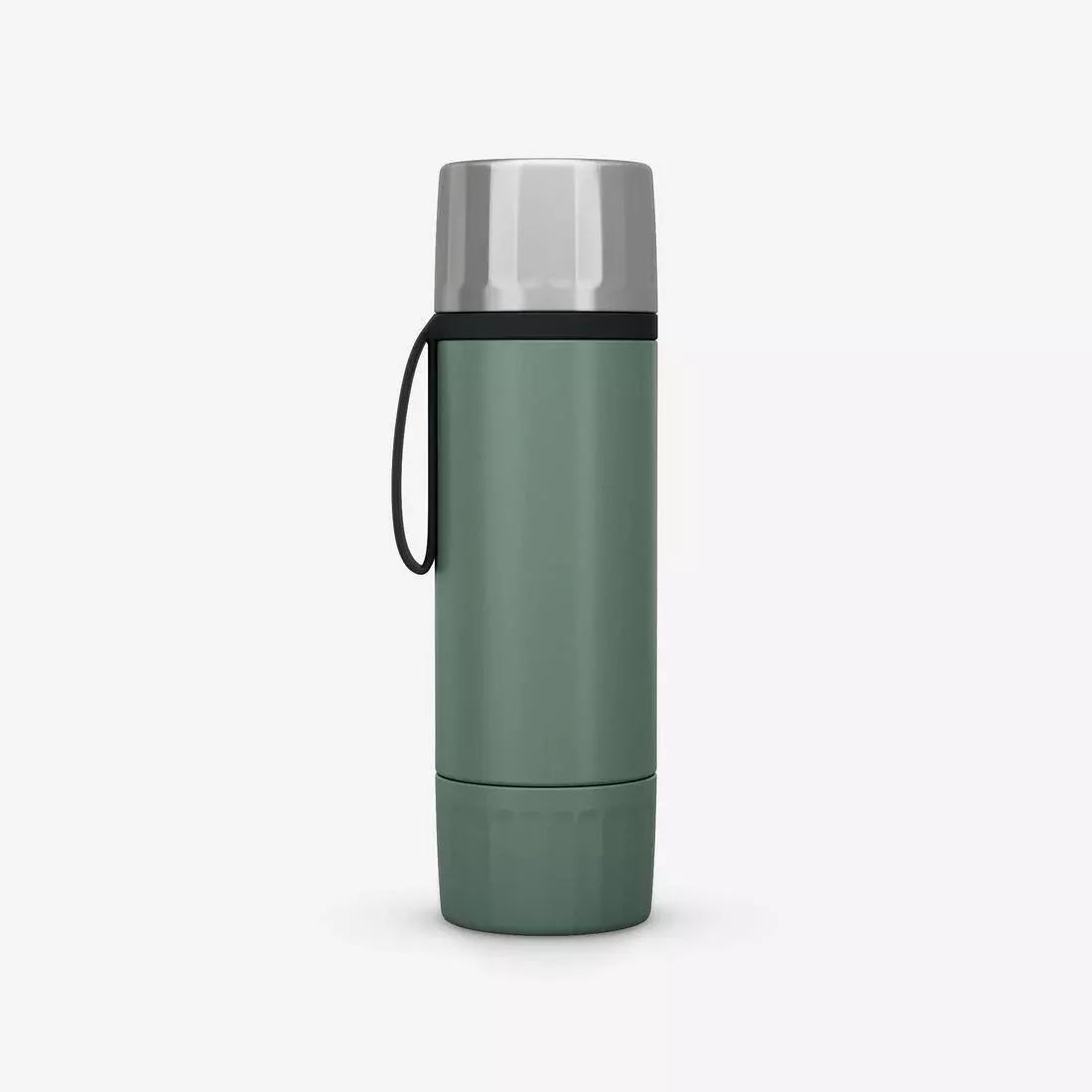 YELLOW 1L insulated stain steel flask for hiking & camping 900, with instant stopper, No Color, large image number 1