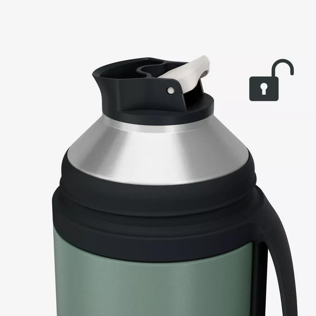 YELLOW 1L insulated stain steel flask for hiking & camping 900, with instant stopper, No Color, large image number 6