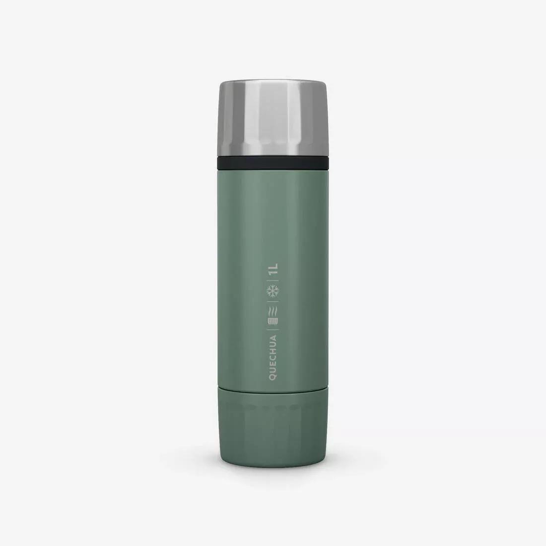 YELLOW 1L insulated stain steel flask for hiking & camping 900, with instant stopper, No Color, large image number 8