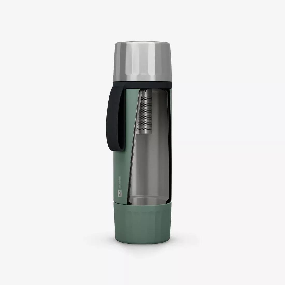 YELLOW 1L insulated stain steel flask for hiking & camping 900, with instant stopper, No Color, large image number 11