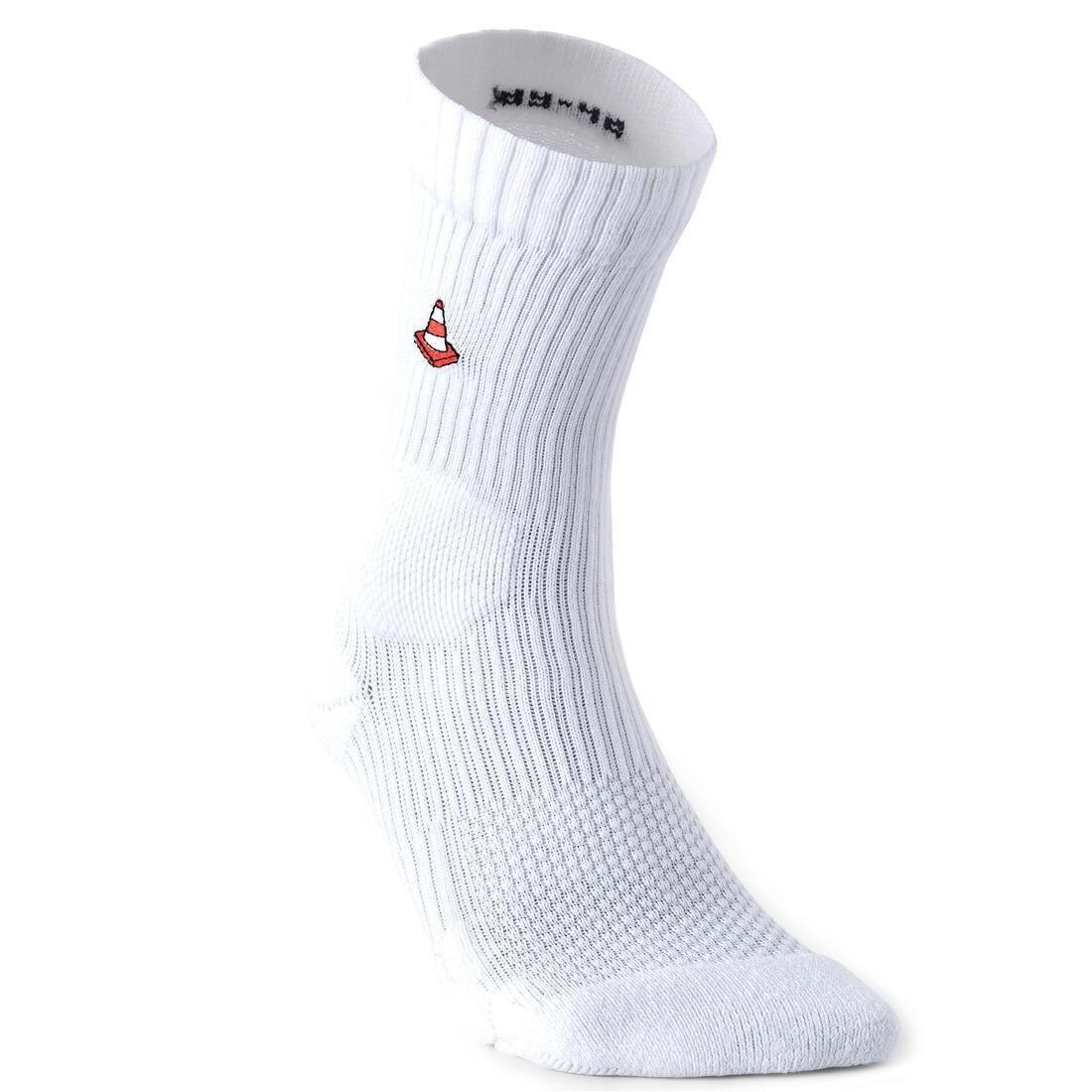 Mid-Rise Skateboard Socks - SK100 Tri-Pack, Multicolour, No Color, large image number 1