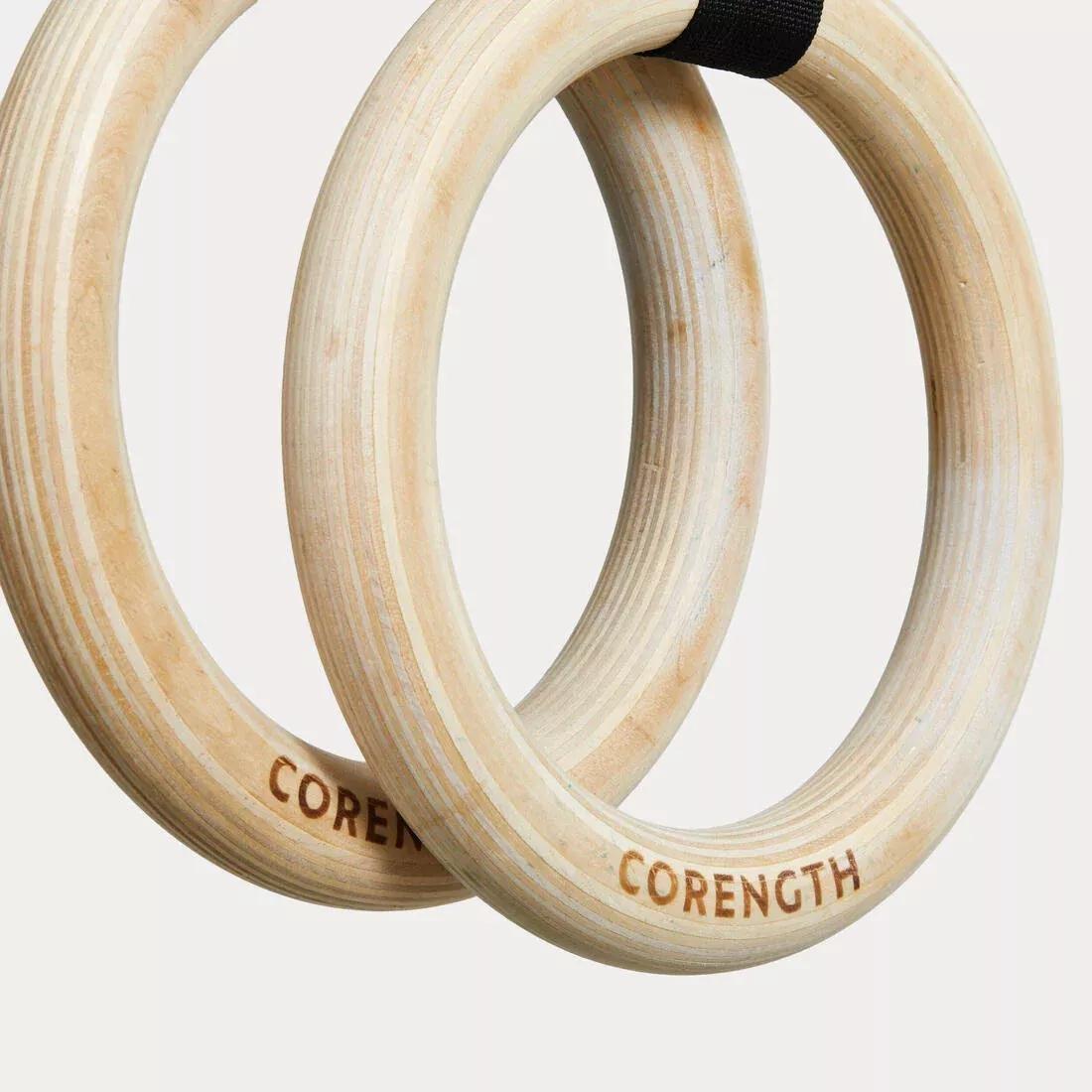 BLACK Cross Training Fitness Rings - Wood, No Color, large image number 5