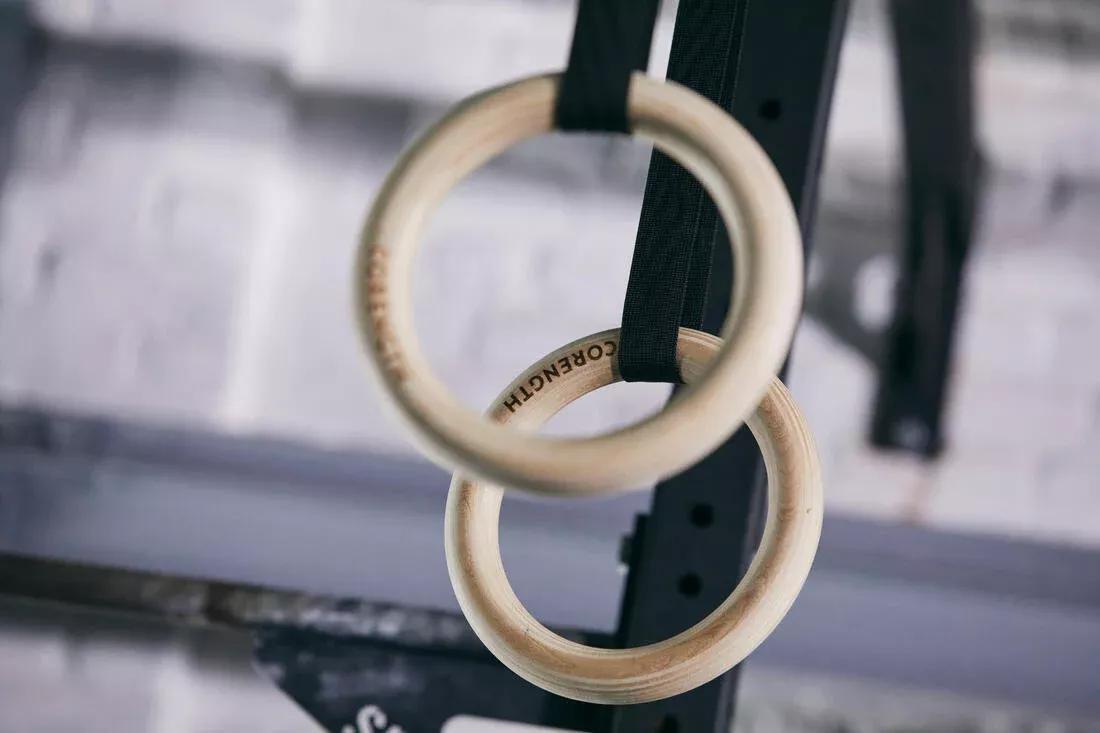 BLACK Cross Training Fitness Rings - Wood, No Color, large image number 7