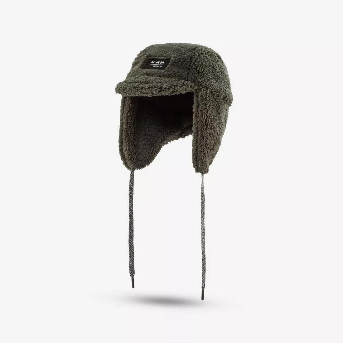KID'S PLUSH HAT HAT - KHAKI, ash khaki green, , medium