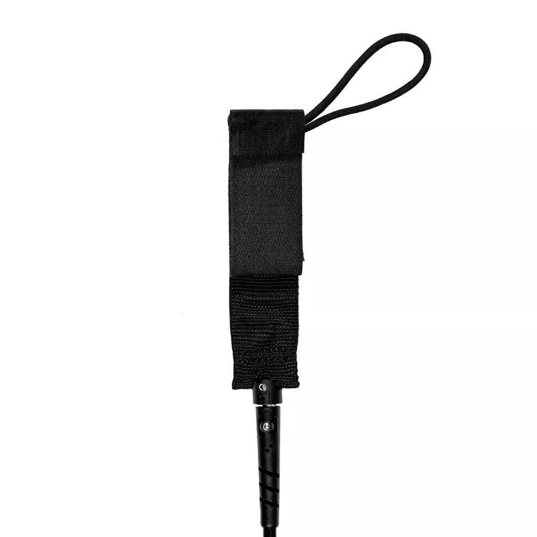 BLACK Touring stand-up paddle board spiral leash, No Color, large image number 3