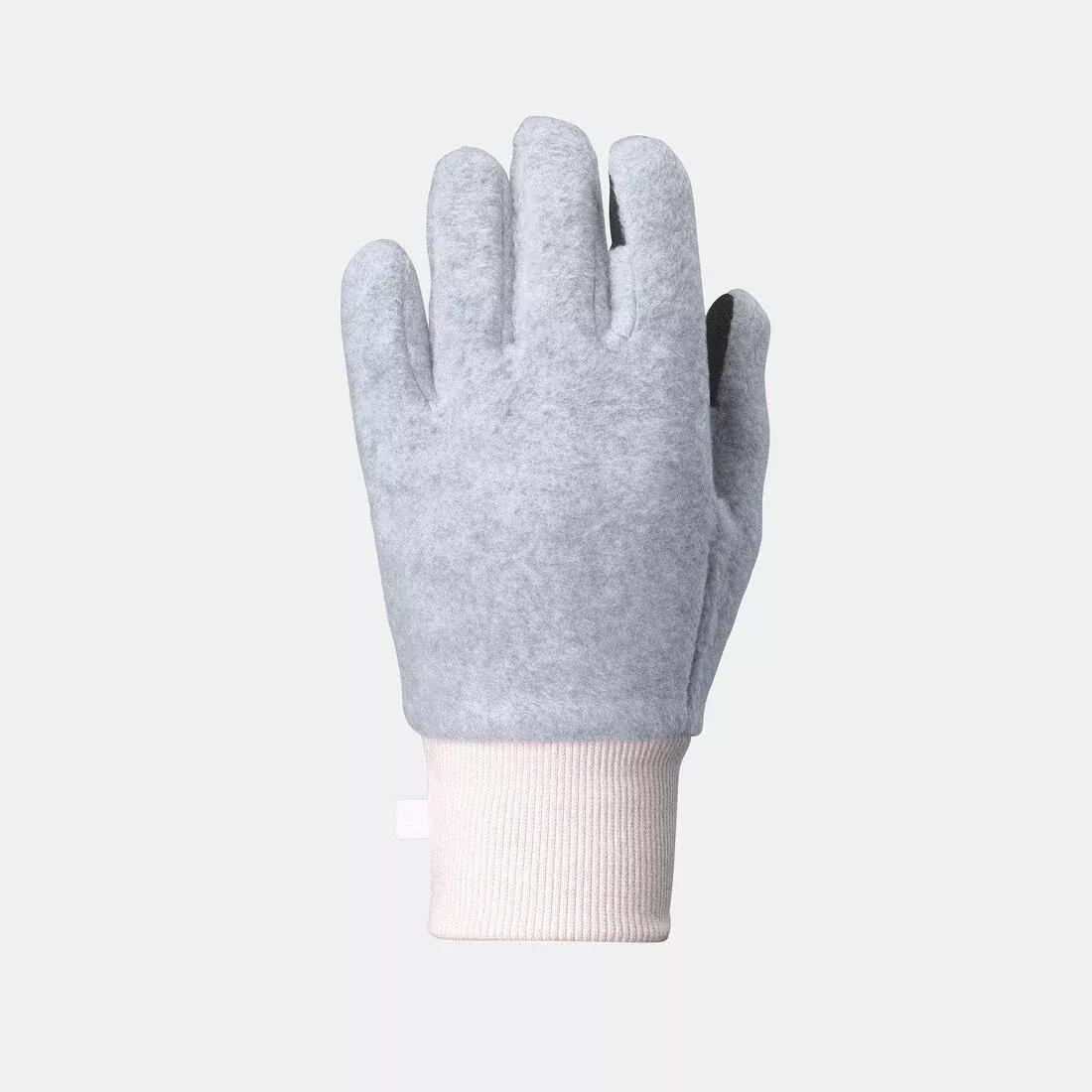 Kids Fleece Hiking Gloves - Sh100 X-Warm - 6 -14 Years, Grey, , large image number 10