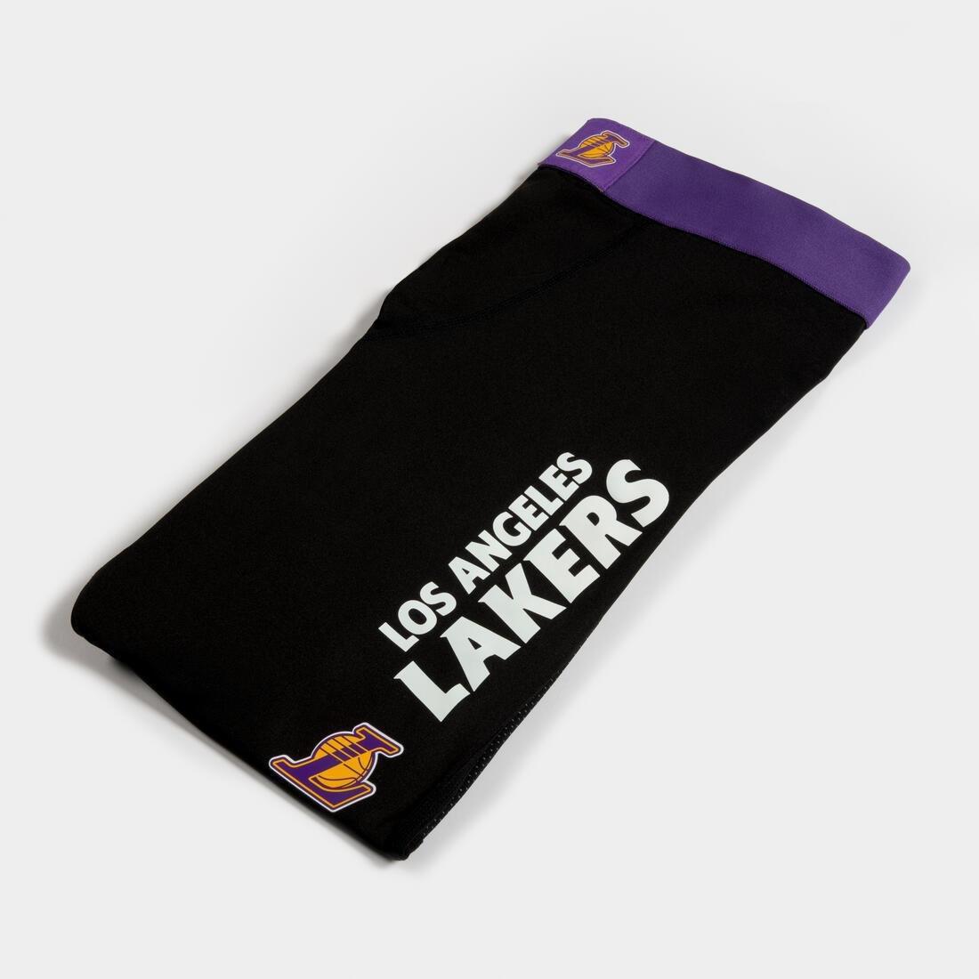 Men Basketball 3/4 Leggings - 500 Nba Los Angeles Lakers, Black, No Color, medium