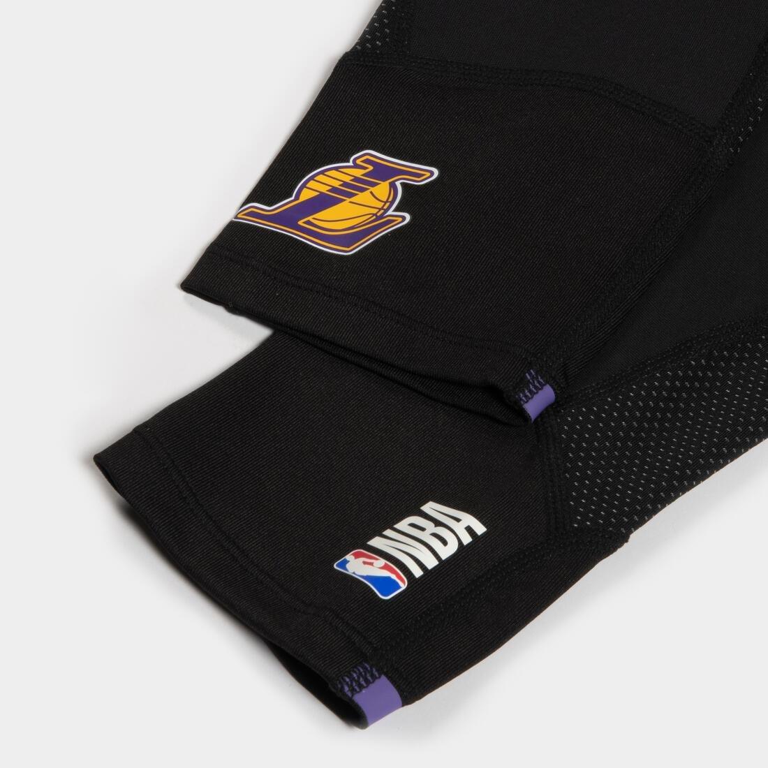 TARMAK Men Basketball 3/4 Leggings - 500 Nba Los Angeles Lakers, Black