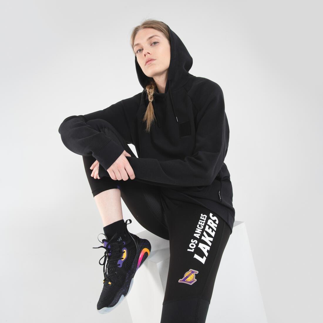 Men Basketball 3/4 Leggings - 500 Nba Los Angeles Lakers, Black, No Color, large image number 3