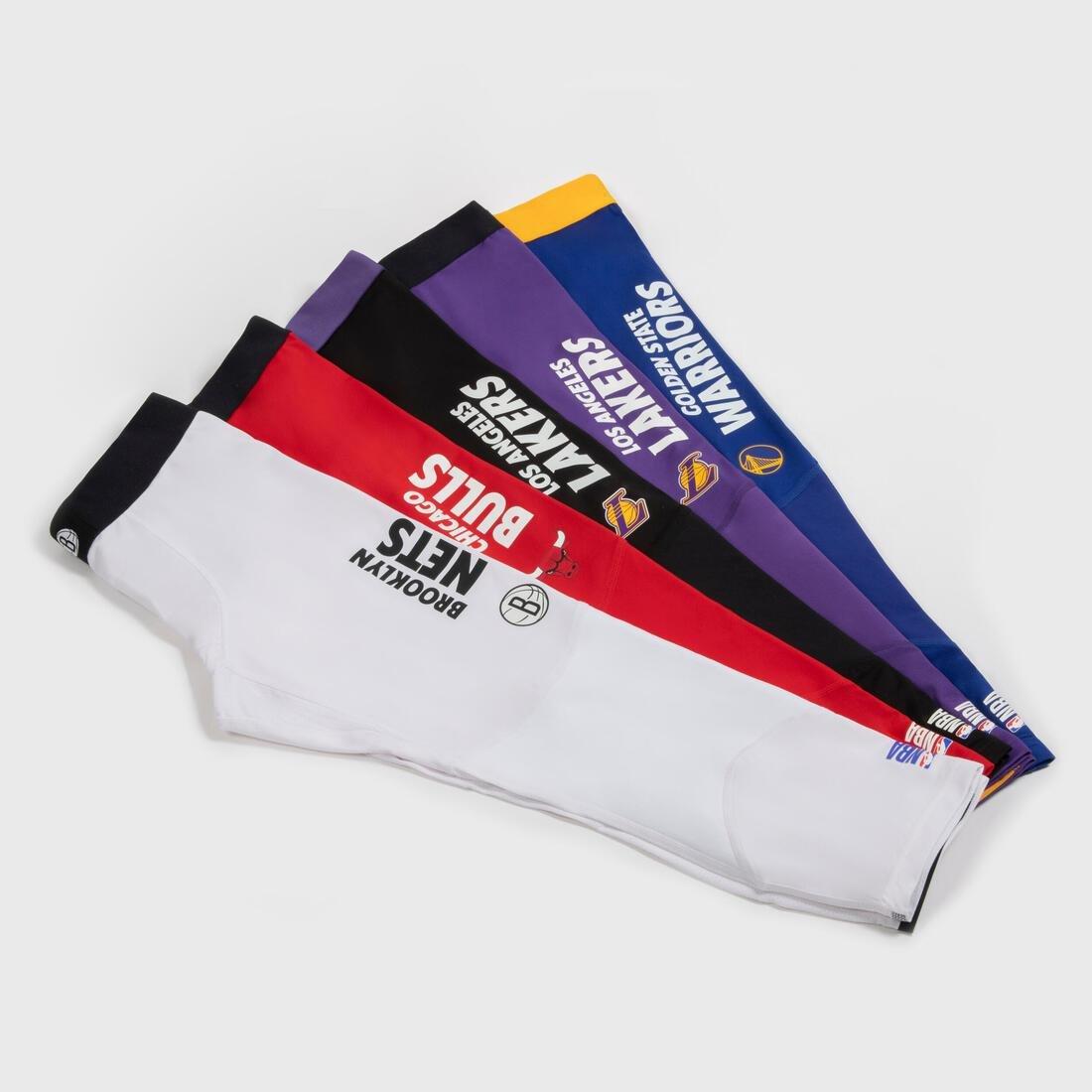 Men Basketball 3/4 Leggings - 500 Nba Los Angeles Lakers, Black, No Color, large image number 7