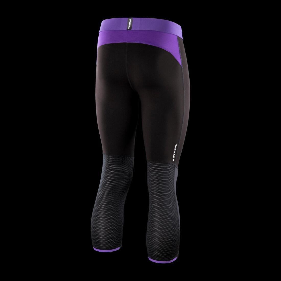 Men Basketball 3/4 Leggings - 500 Nba Los Angeles Lakers, Black, No Color, large image number 12